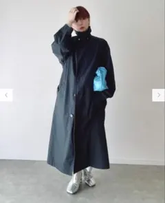 ✨新品未使用品✨ ユニクロ フーテッドロングコート トレンチ コート フード 黒