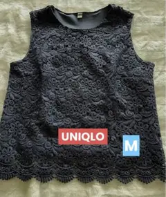 ユニクロ　レース　花柄ノースリーブ　M