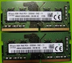SK hynix ノートPC用メモリ 8GB 2枚セット 計16GB