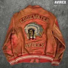 AVIREX 90s EDGE WATER インディアンヘッド レザージャケット