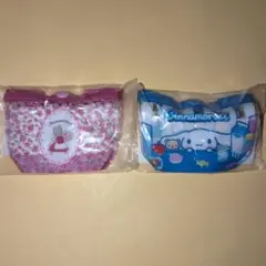 プールバッグ風ミニポーチ２　マロンクリーム　シナモンロール　カプセルトイ