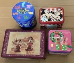 【美品】ディズニー お菓子入れ缶ケース蓋付き まとめ売り