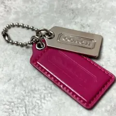 COACH バッグチャーム キーホルダー ピンク　シルバー　y2k charm