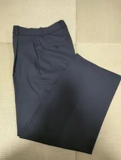 【まさみ様】UNIQLO ユニクロ　タックワイドパンツ　丈長め　ネイビー