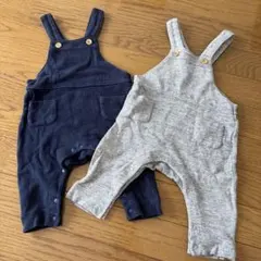 オーバーオール　サロペット　ネイビー グレー