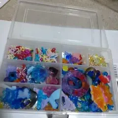レジン用ビーズセット 多色 収納ケース付き