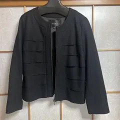 LOUNIE ノーカラーブラックジャケット 40