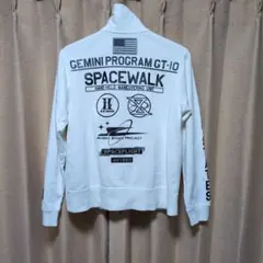 アビレックス　トラックジャケット　M　ジップアップ　ホワイト　AVIREX