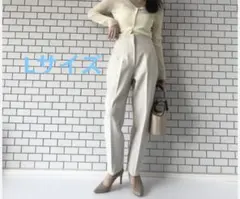 【美品】ZARA ハイウェストパンツ　L アイボリー　ホワイト