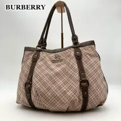超美品✨ BURBERRY トートバッグ ノバチェック ピンク系 メタルロゴ