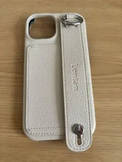 ionian ストラップ付きレザーケース ホワイト　iPhone15