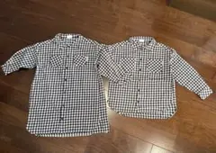 BREEZE チェック柄 長袖シャツ 130 ワンピース 110