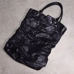 JUNYA WATANABE シワ加工 レザートートバッグ
