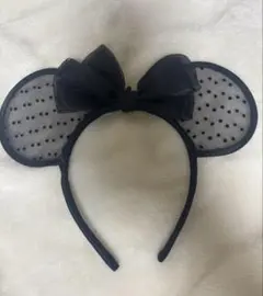 ミニーマウス耳カチューシャ 黒