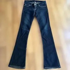 MOUSSY マウジー ダークブルー　フレアデニム 25のサムネイル