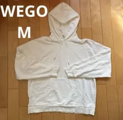 WEGO サイドスリットBIGプルパーカ パーカー ホワイト Mサイズ