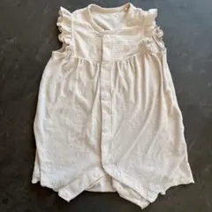 フリル付き　ラベンダー　ロンパース