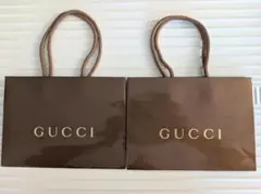 GUCCI ブラウンショップ袋 2個セット