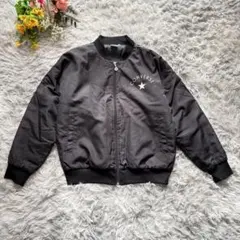 コンバース　中綿ブルゾン　キッズ　【150】　ブラック　アウター　カジュアル