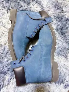 [最終値下げ‼︎早い者勝ち‼︎]Timberland 青 レザーワークブーツ　箱無し