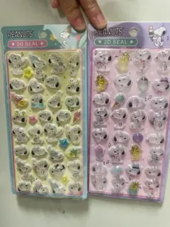 PEANUTS スヌーピー 3Dシール2枚セット