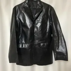 ブラックレザーブレザー　ヴィンテージ美品