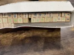 木製アルファベットスタンプ 26個セット
