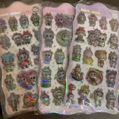 ラブブホログラムシール3枚セット カラフル