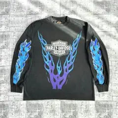 ハーレーダビットソン Harley-Davidson フレイム ロンT XL 黒 - メルカリ