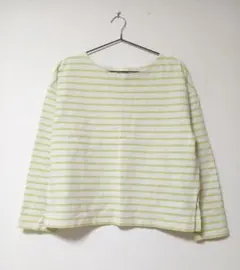 【着用感あり】earth music&ecology ボーダーカットソー 長袖