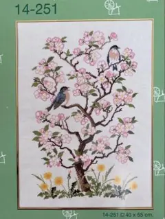 EVA ROSENSTAND 14-251 春　クロスステッチ　図案と残り糸