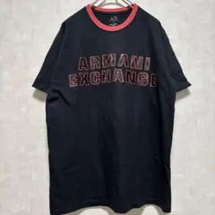 ARMANI EXCHANGE アルマーニエクスチェンジ Tシャツ M 黒 ロゴ
