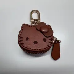 【未使用品】ハローキティ チャーム型コインケース AirTagケース　ブラウン
