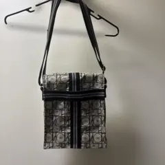 SAVOY 　サボイ 　ショルダーバッグ 　サコッシュ　ロゴ 総柄　グレーのサムネイル