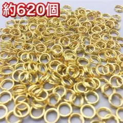 二重 丸カン 二重 リング 5mm ゴールド　アクセサリーパーツ　金具　手芸