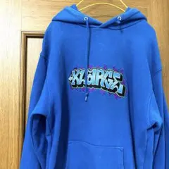 XLARGE エクストララージ　スウェット　パーカー　ブルー　刺繍　ロゴ