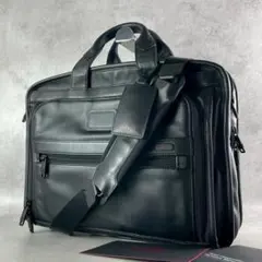 人気♡TUMI トゥミ ブランドロゴ レザー 2way ビジネスバッグ ブラック TUMI（トゥミ） ビジネスバッグ トートバッグ ベニン ラップトップ
