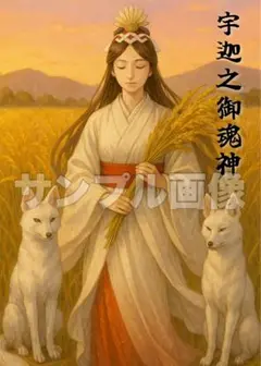 掛軸-1211　正木望州　稲荷大社大明神　共箱　宇迦之御魂神影像 掛軸-1211正木望州稲荷大社大明神共箱宇迦之御魂神影像