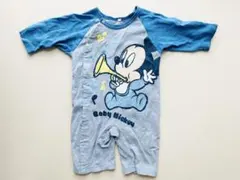 【60-70】ミッキーのカバーオール　ミッキーマウスロンパース