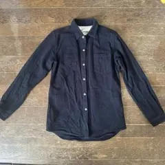 Acoustic ブラック コットン素材 長袖シャツ