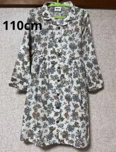 【新品・未使用】BREEZE 花柄シャツワンピース110cm