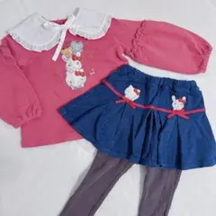 【週末値下】クーラクール ハローキティコラボ トップス ズボン セット 90cm