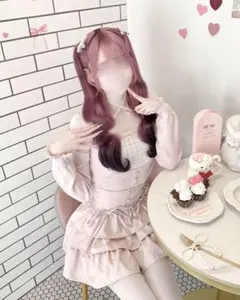 HONEY MEW ビッグリボンチェックアンサンブルトップス ハニーミュウ