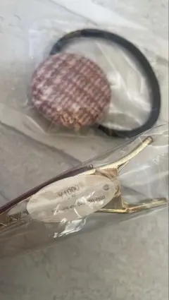 ヘアアクセサリー 2点セット ヘアクリップ ヘアゴム