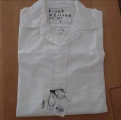 【未使用タグ付】　フランクアイリーン　シャンブレーシャツ　S　EILEEN　白のサムネイル