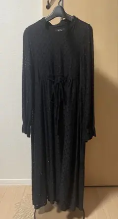 Meridian ブラックロングスリーブドレス