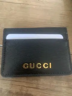 ★新品　GUCCI ブラックレザー カードケース　箱付き★グッチ