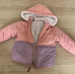 フード付きピンク紫ジャケット