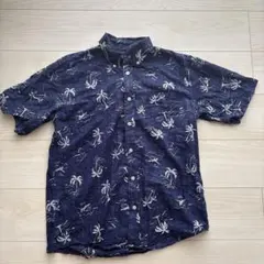 POLO 半袖シャツ ネイビー ヤシの木柄 Mサイズのサムネイル