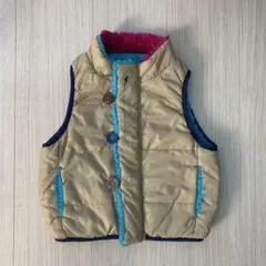 RAG MART ラグマート リバーシブル　ダウン風　中綿ボアベスト100cm